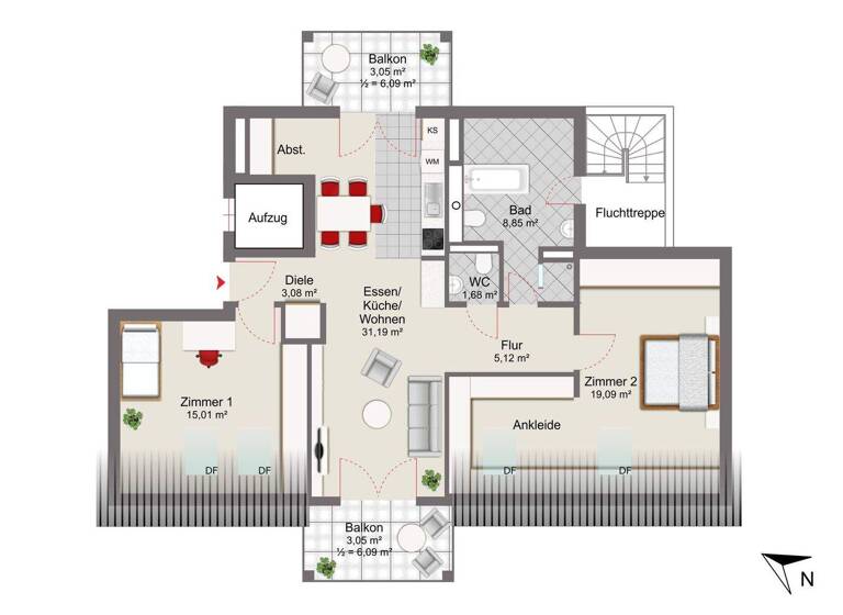 Wohnung zum Kauf 645.000 € 3 Zimmer 90 m² Sauerlach 82054