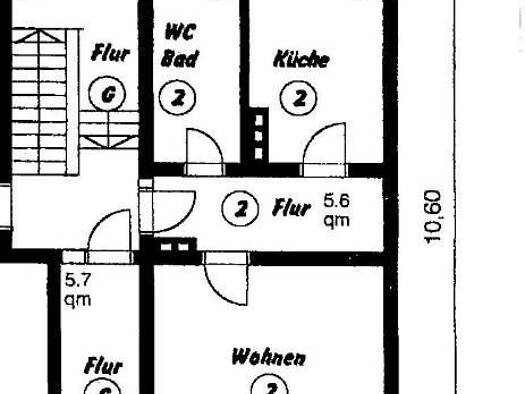 Wohnung zur Miete 348 € 2 Zimmer 49 m² Raguhner Straße 2 Jeßnitz 06800