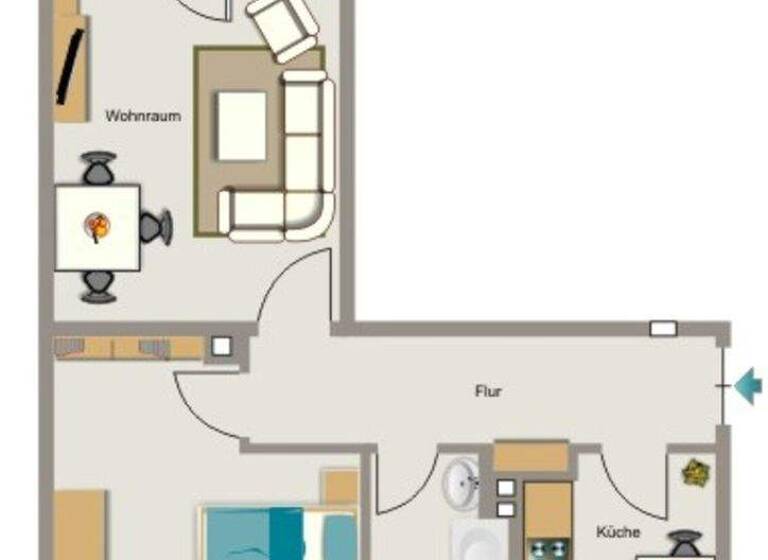 Wohnung zur Miete 564 € 2,5 Zimmer 52,7 m² 2. Geschoss Menglinghauser Straße 12 Barop Dortmund 44227