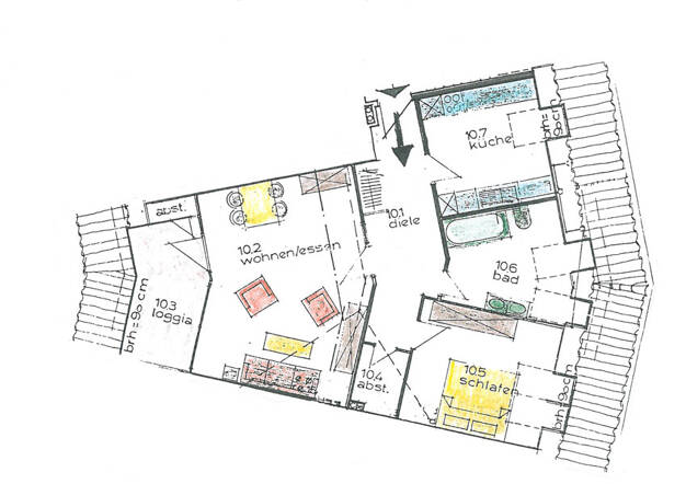 Wohnung zur Miete 704 € 2 Zimmer 78 m² Dachgeschoss frei ab sofort Dammchaussee 30a Bad Doberan Bad Doberan 18209