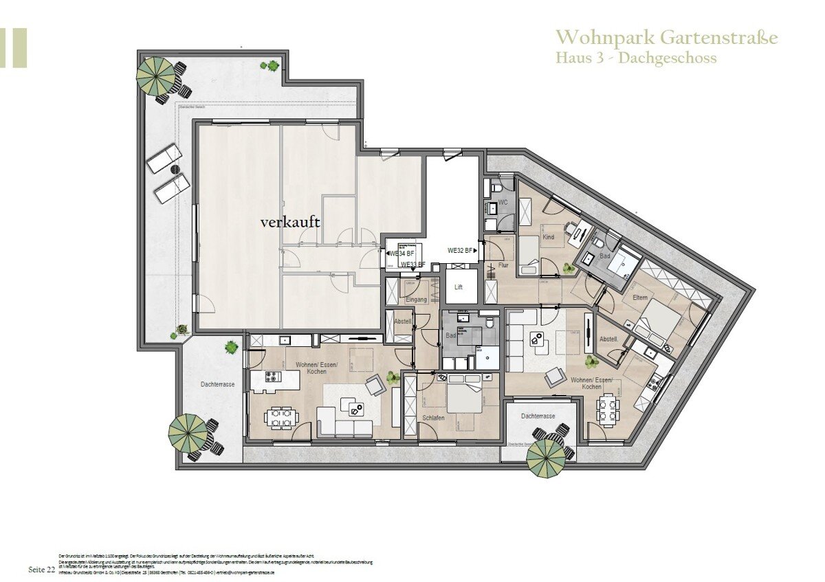 Wohnung zum Kauf 618.000 € 3 Zimmer 88,8 m²<br/>Wohnfläche 2.<br/>Geschoss Stadtbergen Stadtbergen / Leitershofen 86391