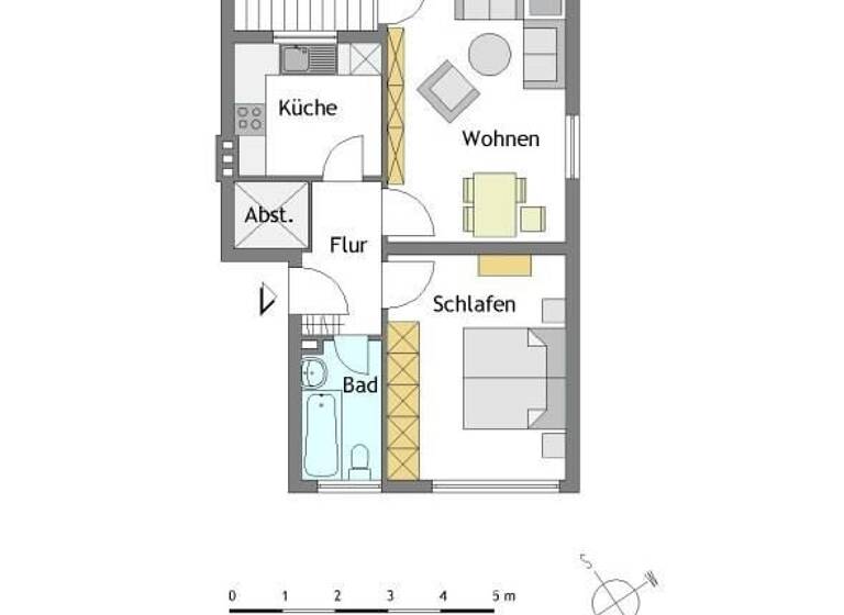 Wohnung zur Miete 433 € 2 Zimmer 48,7 m²<br/>Wohnfläche 2.<br/>Geschoss ab sofort<br/>Verfügbarkeit Friedrich-Freye-Straße 50 Saarn/Mintard Mülheim/Ruhr 45481
