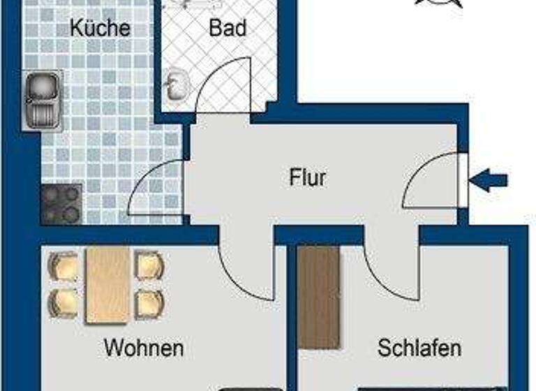 Wohnung zur Miete 363 € 2 Zimmer 55 m² frei ab 29.05.2026 Dodendorfer Platz 2 Leipziger Str. Magdeburg 39112