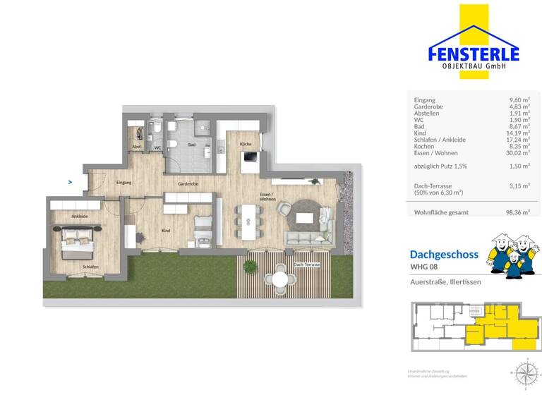 Wohnung zum Kauf provisionsfrei 630.000 € 3,5 Zimmer 98,4 m²<br/>Wohnfläche Illertissen Illertissen 89257