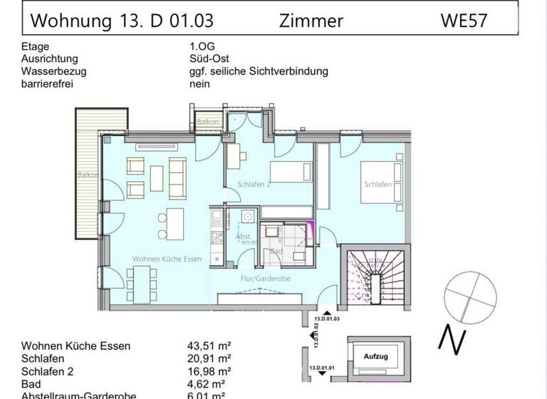 Wohnung zum Kauf - Erstbezug provisionsfrei 375.445 € 3 Zimmer 107,3 m² 1. Geschoss Gaarden-Ost Kiel 24143