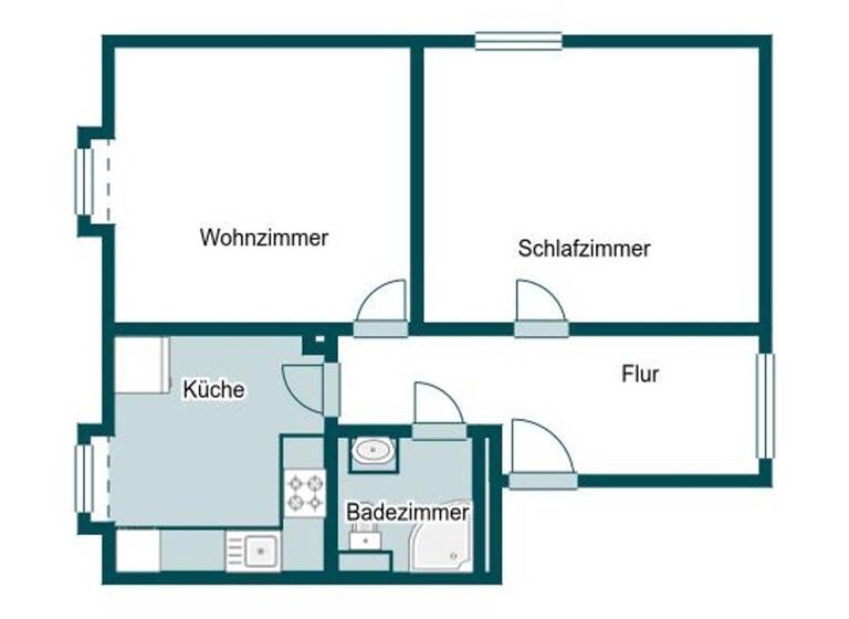 Wohnung zum Kauf 247.000 € 2 Zimmer 46,2 m² 2. Geschoss Volksdorf Hamburg 22359