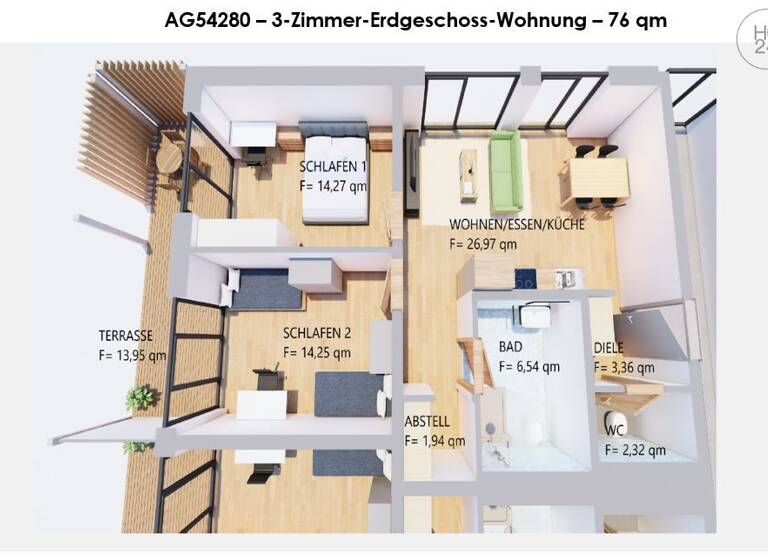 Wohnung zur Miete Wohnen auf Zeit 1.680 € 3 Zimmer 76 m²<br/>Wohnfläche ab sofort<br/>Verfügbarkeit Kaufbeuren Kaufbeuren 87600