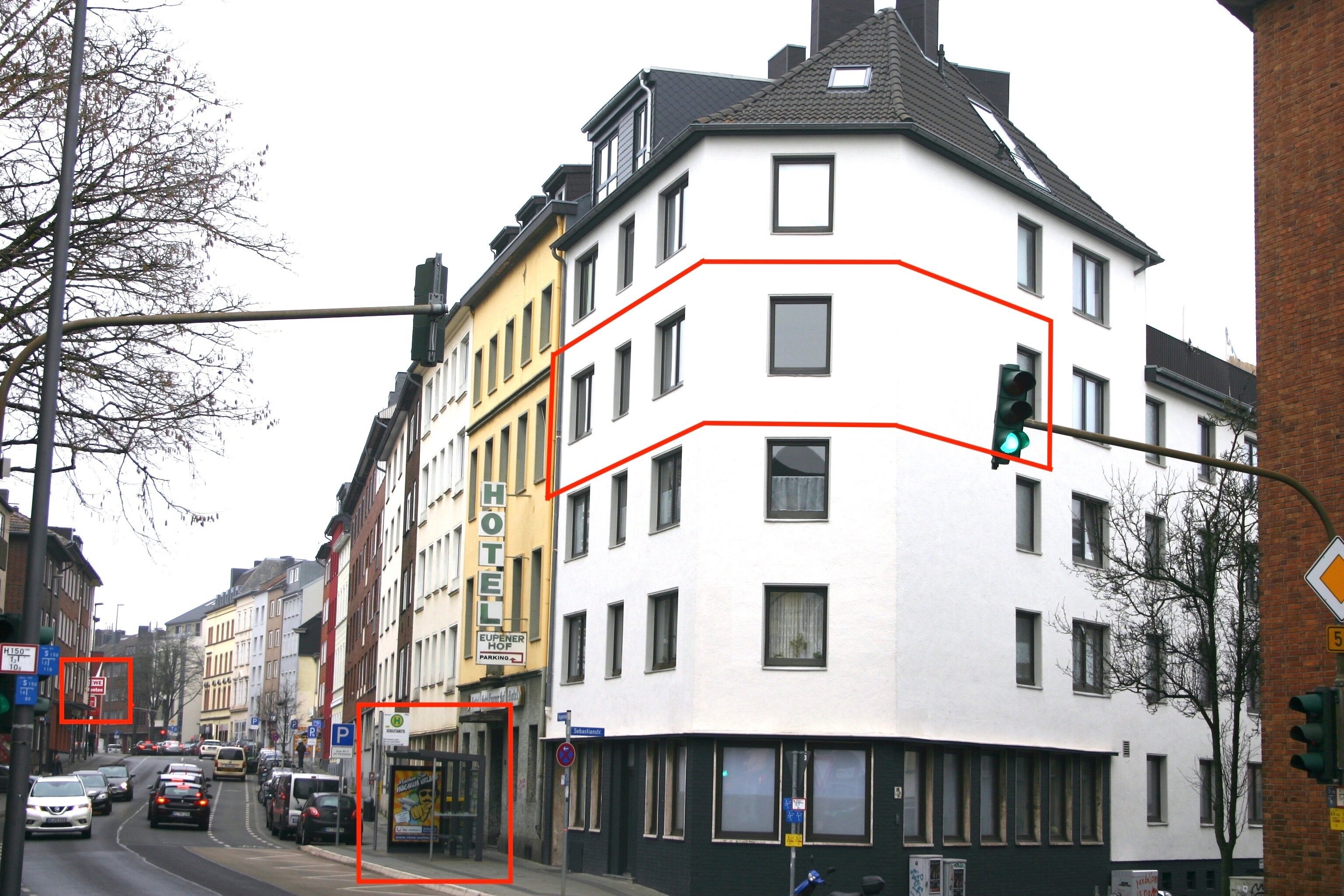 Studio zur Miete 640 € 2 Zimmer 60,4 m²<br/>Wohnfläche 3.<br/>Geschoss Krugenofen 65, 3 OG Burtscheider Abtei Aachen 52066