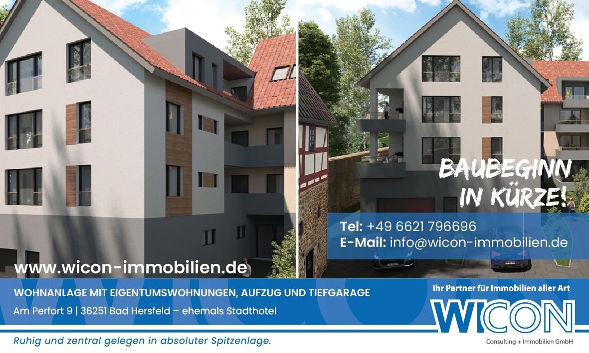 Wohnung zum Kauf provisionsfrei 707.000 € 4 Zimmer 126,3 m²<br/>Wohnfläche 3.<br/>Geschoss 01.03.2026<br/>Verfügbarkeit Am Perfort 9 Bad Hersfeld Bad Hersfeld 36251