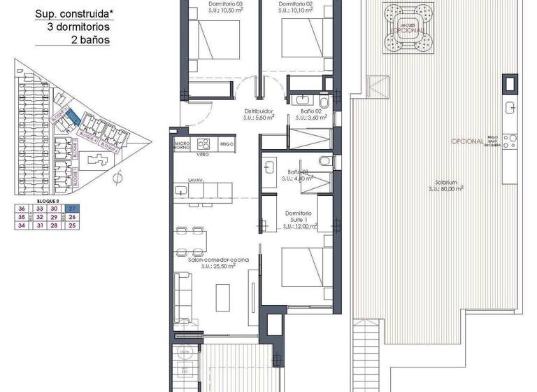 Penthouse zum Kauf - Erstbezug 409.000 € 3 Zimmer 85 m² Los Alcázares 30710