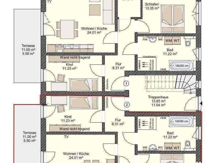 Terrassenwohnung zum Kauf - Erstbezug provisionsfrei 447.180 € 3 Zimmer 77 m² EG Zingst 18374
