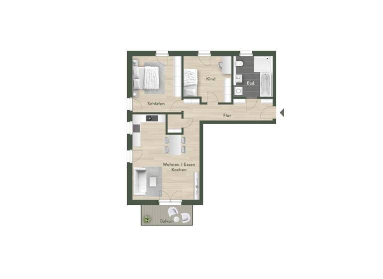 Wohnung zum Kauf provisionsfrei 515.000 € 3 Zimmer 79 m²<br/>Wohnfläche 1.<br/>Geschoss Dechsendorfer Platz 3 Dechsendorf Erlangen 91052