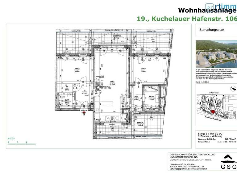 Wohnung zum Kauf 798.000 € 88,7 m² Wien 1190