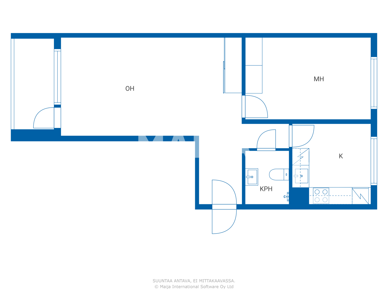 Studio zum Kauf 64.000 € 2 Zimmer 51,4 m²<br/>Wohnfläche 2.<br/>Geschoss Halimaantie 6 Nokia 37100