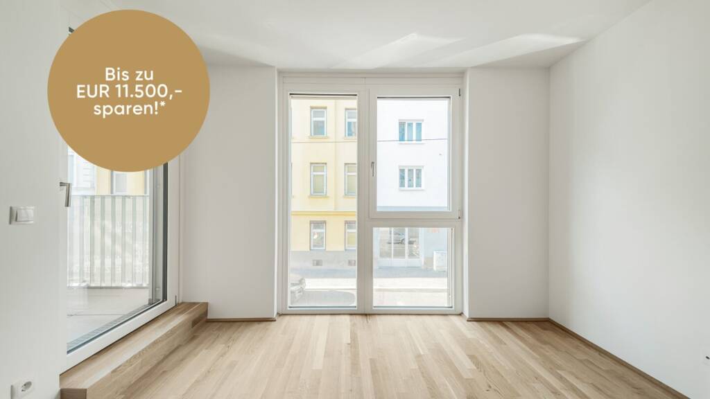 Wohnung zum Kauf - Erstbezug 292.800 € 2 Zimmer 44,3 m² 1. Geschoss Fahrbachgasse 6-8 Wien 1210