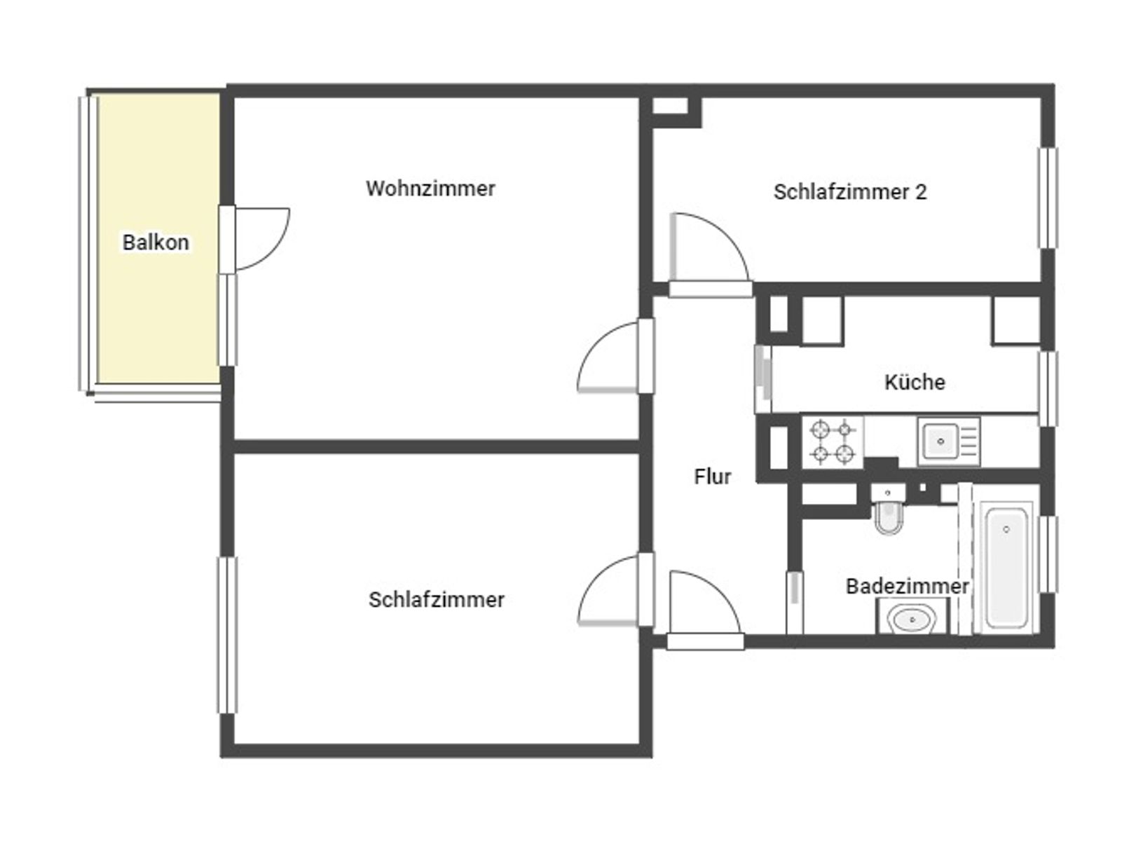 Immobilie zum Kauf als Kapitalanlage geeignet 120.000 € 3 Zimmer 59,4 m²<br/>Fläche Knieper Nord Stralsund 18435