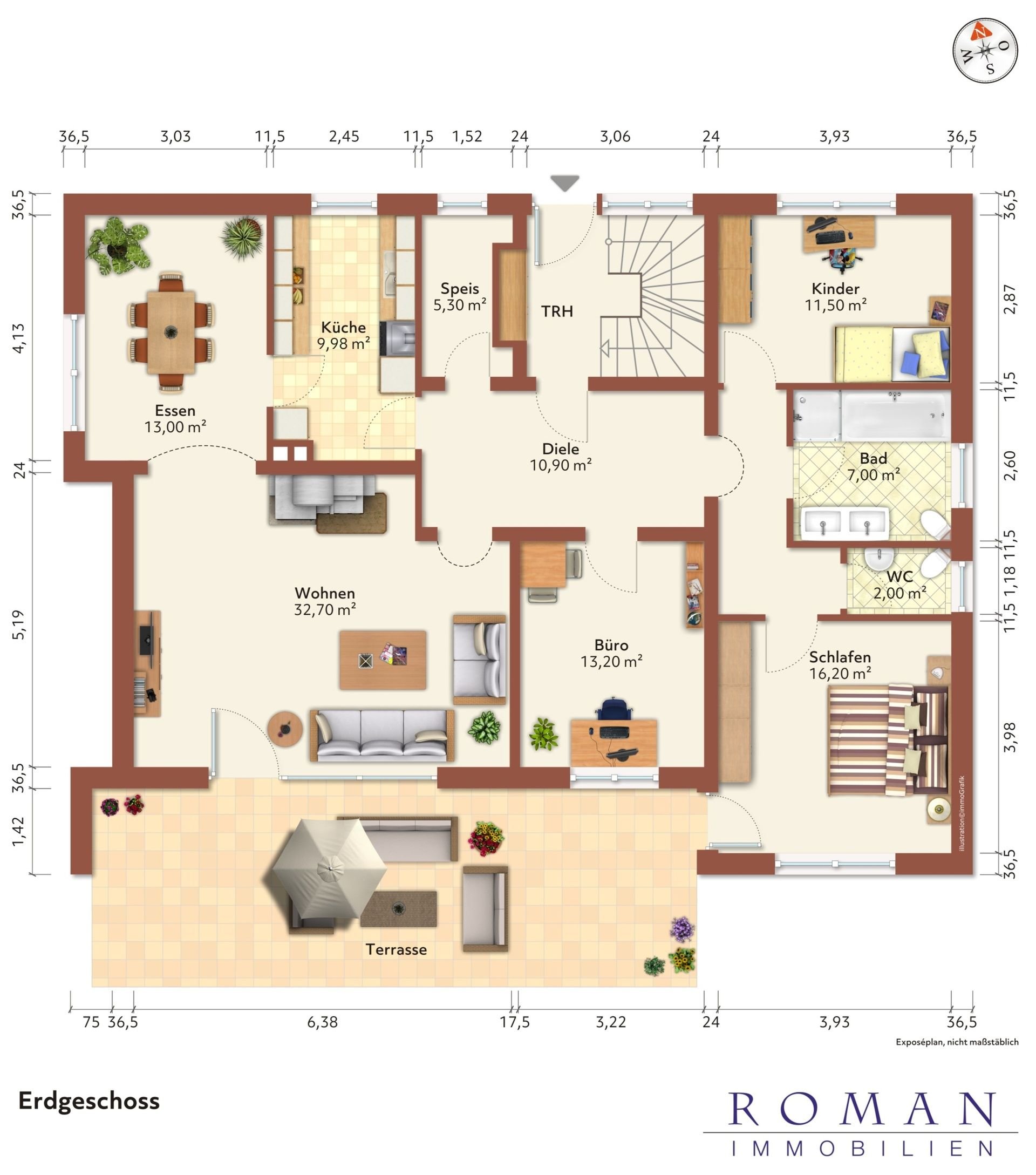 Terrassenwohnung zur Miete 1.330 € 5 Zimmer 127,5 m²<br/>Wohnfläche EG<br/>Geschoss Fischbach Nürnberg 90475