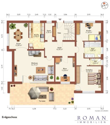 Terrassenwohnung zur Miete 1.330 € 5 Zimmer 127,5 m² EG Fischbach Nürnberg 90475