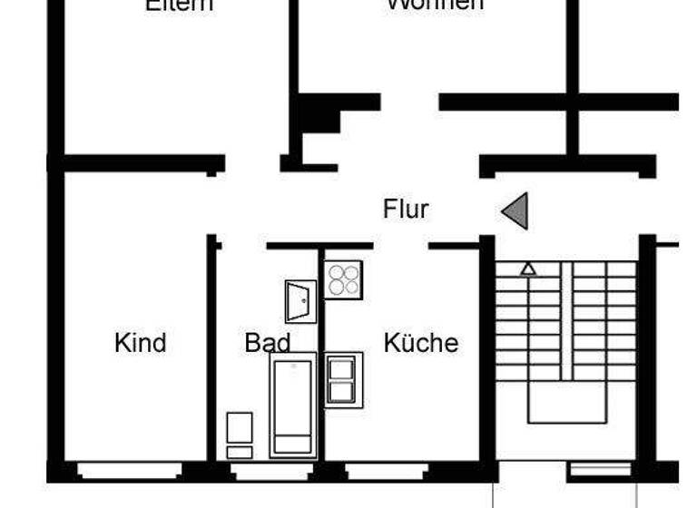 Wohnung zur Miete 779 € 3 Zimmer 75,8 m² 1. Geschoss frei ab 01.03.2026 Herwarthstr. 15 Styrum Mülheim 45476