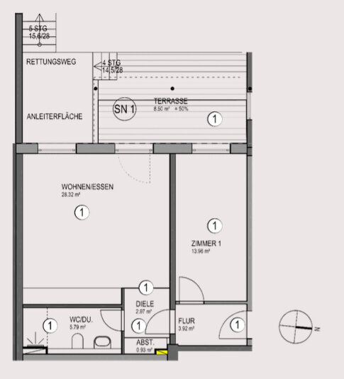 Terrassenwohnung zum Kauf 398.000 € 2 Zimmer 64,4 m²<br/>Wohnfläche Hochkreuz-Regierungsviertel Bonn 53175