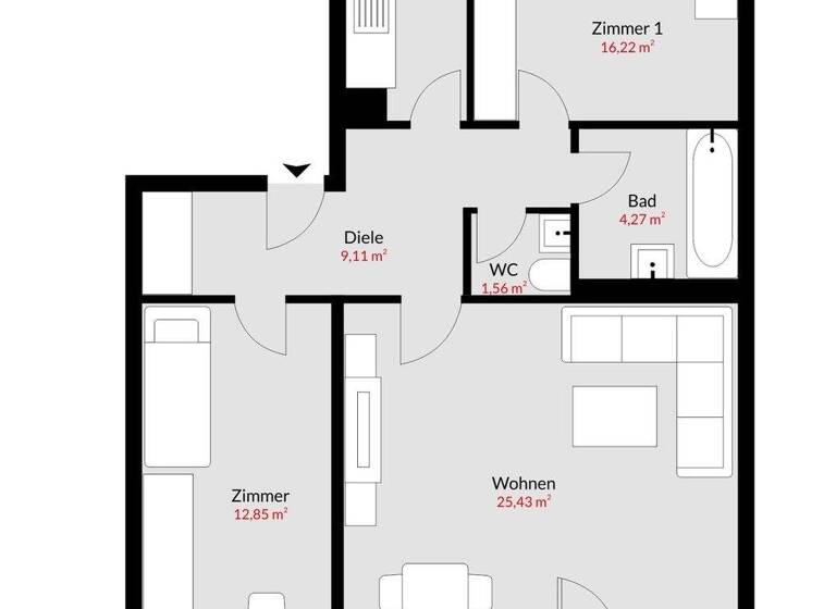 Wohnung zum Kauf 309.000 € 3 Zimmer 78,2 m² 6. Geschoss Fürstenfeldbruck 82256