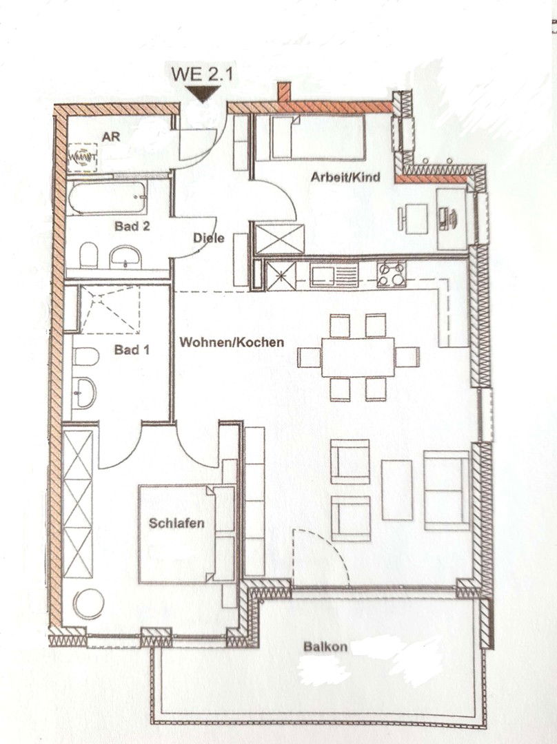 Wohnung zur Miete 1.365 € 3,5 Zimmer 83 m²<br/>Wohnfläche 2.<br/>Geschoss 01.04.2025<br/>Verfügbarkeit Lübecker Straße 13 Bismarck Gelsenkirchen Graf Bismark 45889