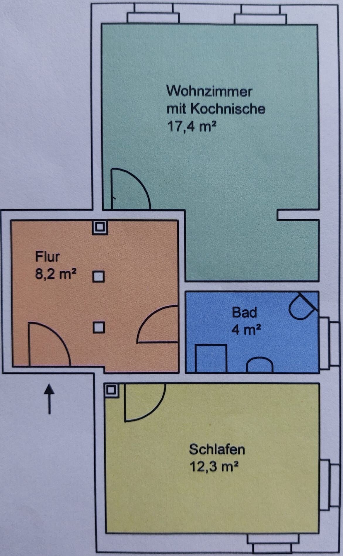 Wohnung zur Miete 217 € 2 Zimmer 41,9 m²<br/>Wohnfläche ab sofort<br/>Verfügbarkeit Grünaer Str. 4 Mittelbach Chemnitz 09224