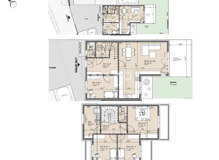 Doppelhaushälfte zum Kauf - Erstbezug 537.309 € 5 Zimmer 128,6 m² Mühlleiten 2301