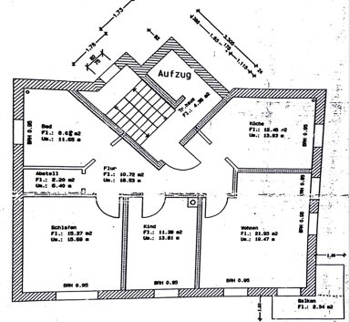 Wohnung zur Miete 950 € 3 Zimmer 85 m² 2. Geschoss frei ab sofort Rathenaustraße Jena - Süd Jena 07745