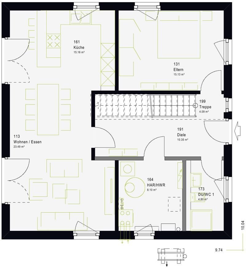 Wohnung zum Kauf provisionsfrei 498.500 € 8 Zimmer 150 m²<br/>Wohnfläche 2.<br/>Geschoss Calveslage Vechta 49377