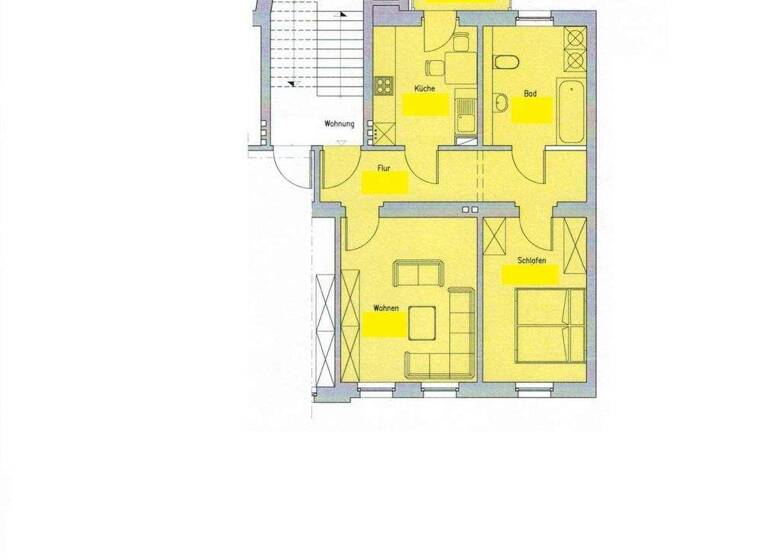 Wohnung zur Miete 549 € 2 Zimmer 62 m² 1. Geschoss frei ab 01.04.2026 Bismarckstr. 29 Delitzsch 04509