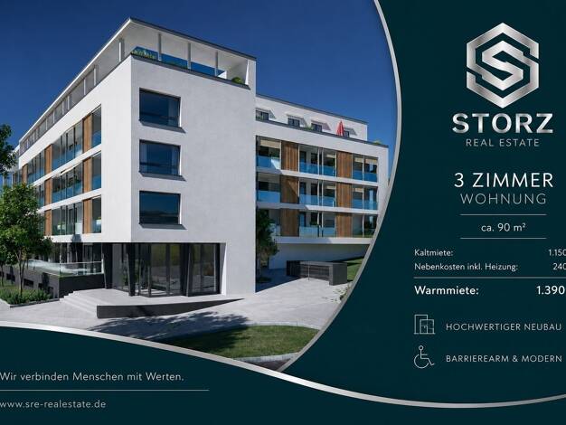 Wohnung zur Miete - Erstbezug 1.150 € 3 Zimmer 90 m² 2. Geschoss frei ab 01.09.2026 Wehlheiden Kassel 34121