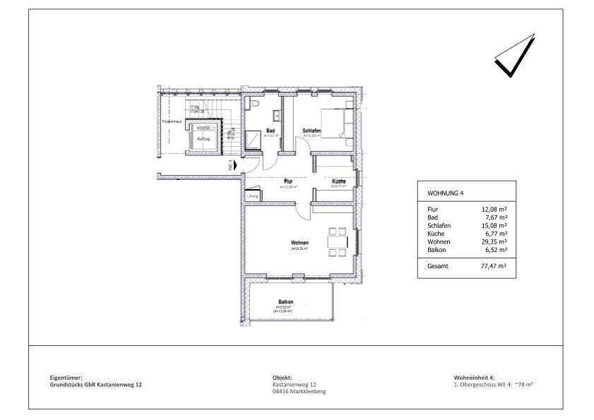 Wohnung zur Miete 1.650 € 2 Zimmer 78 m²<br/>Wohnfläche Markkleeberg Markkleeberg 04416