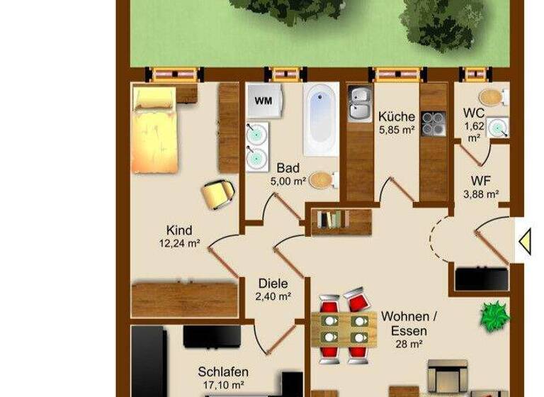 Wohnung zum Kauf 279.000 € 3 Zimmer 76 m² 1. Geschoss Kaufering 86916