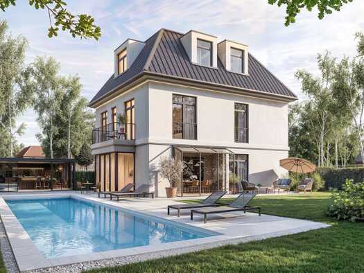 Villa zum Kauf - Erstbezug provisionsfrei 3.382.000 € 8 Zimmer 225,6 m² 326 m² Grundstück frei ab 31.12.2027 Westpreußenstraße Bogenhausen München 81927