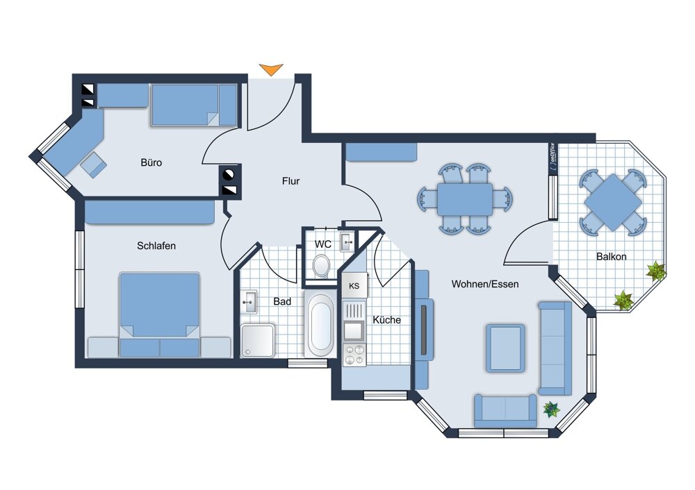 Wohnung zum Kauf 199.000 € 3 Zimmer 71 m²<br/>Wohnfläche Altensteig Altensteig 72213