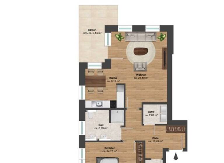 Wohnung zur Miete 920 € 2,5 Zimmer 72 m² Geschoss 1/4 frei ab 01.06.2026 Stadt Ibbenbüren 49477