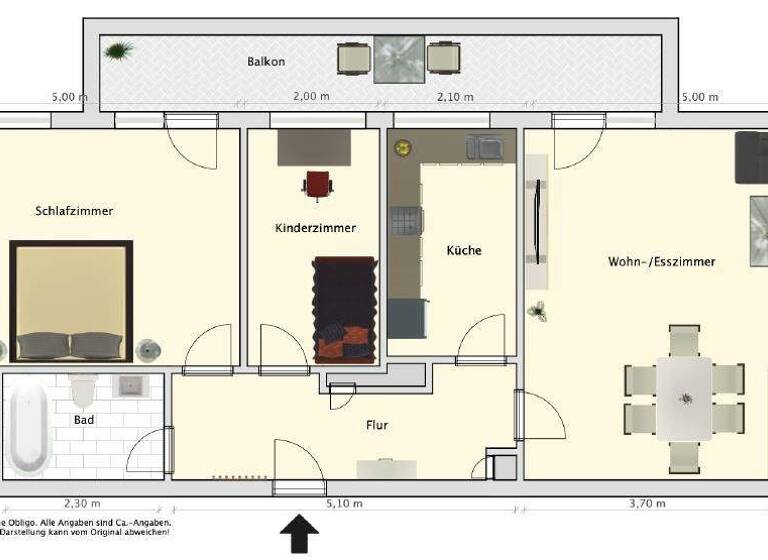 Wohnung zum Kauf 109.000 € 3 Zimmer 76,6 m² 1. Geschoss Innenstadt Wilhelmshaven-Innenstadt 26382