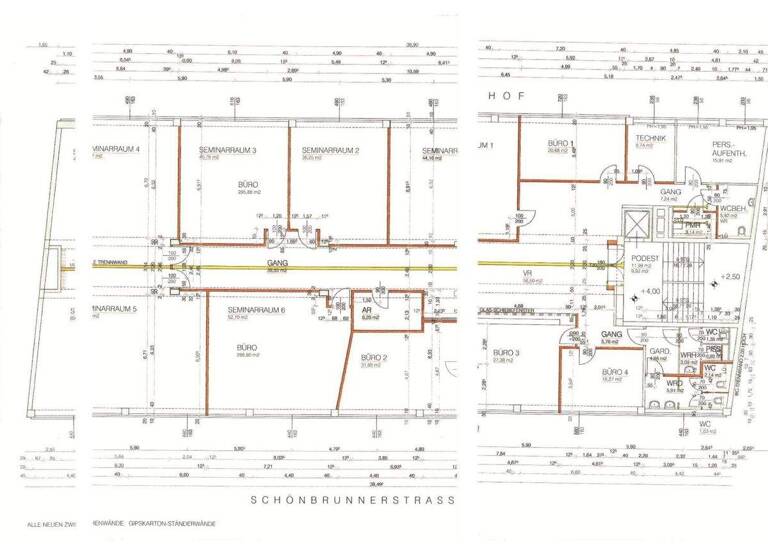Büro zur Miete 10 € 10 Zimmer 579,8 m² Bürofläche Schönbrunner Straße Wien 1120