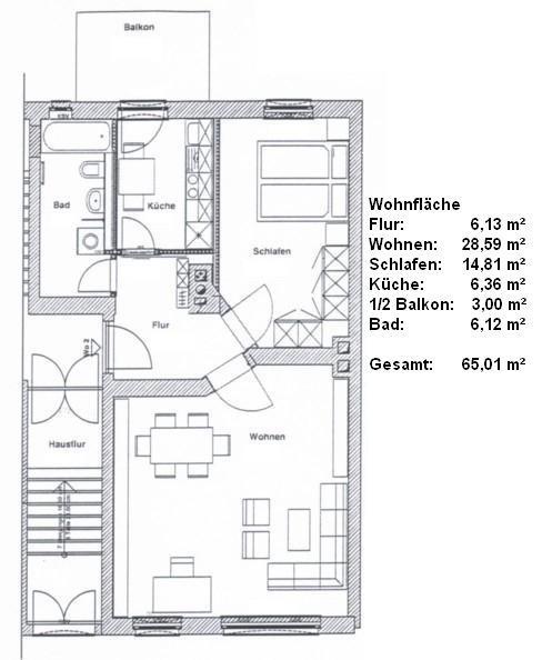 Wohnung zur Miete 540 € 2 Zimmer 65 m²<br/>Wohnfläche EG<br/>Geschoss Gustav-Hertzberg-Straße 7 Lutherplatz / Thüringer Bahnhof Halle 06110