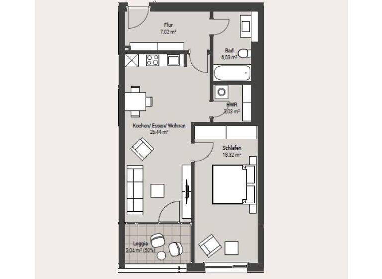 Wohnung zur Miete 740 € 2 Zimmer 65 m² 2. Geschoss Heinrich-Schütz Str. 4 Lutherplatz Halle (Saale) 06110