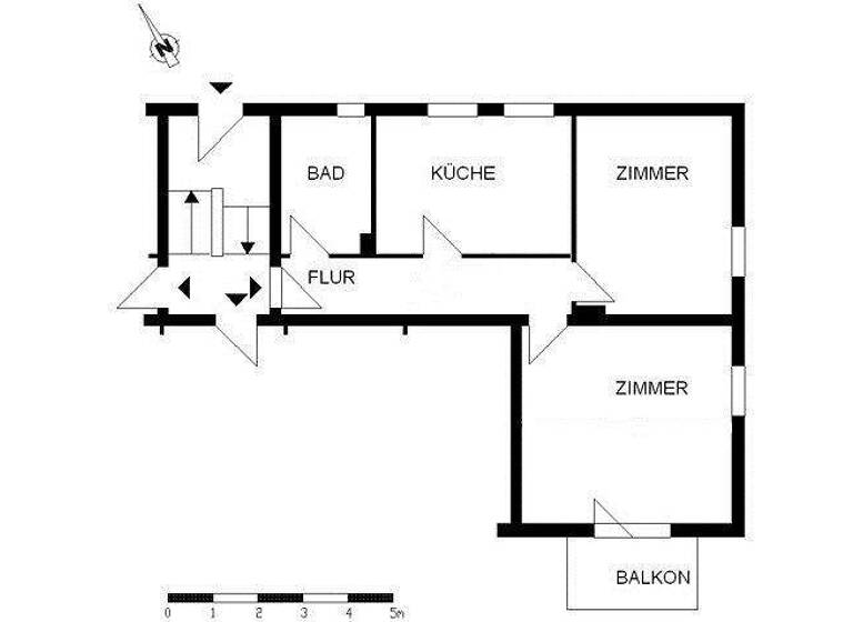 Wohnung zur Miete 479 € 2 Zimmer 62,6 m² 2. Geschoss frei ab 15.03.2026 Lüttringhauser Straße 13 Lennep Remscheid 42897