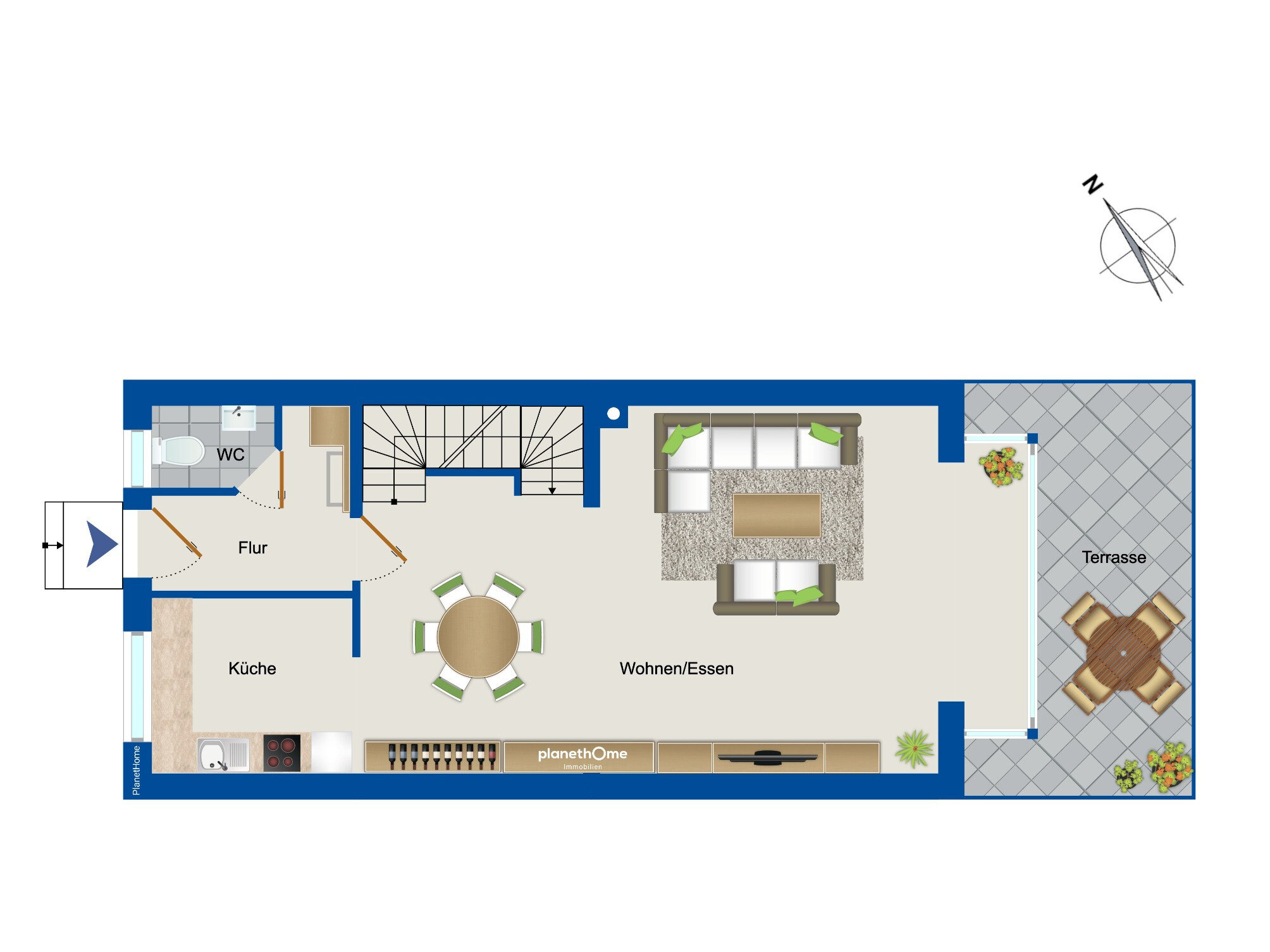 Reihenmittelhaus zum Kauf 399.000 € 3,5 Zimmer 102 m²<br/>Wohnfläche 190 m²<br/>Grundstück Wahlbezirk 14 Elmshorn 25337