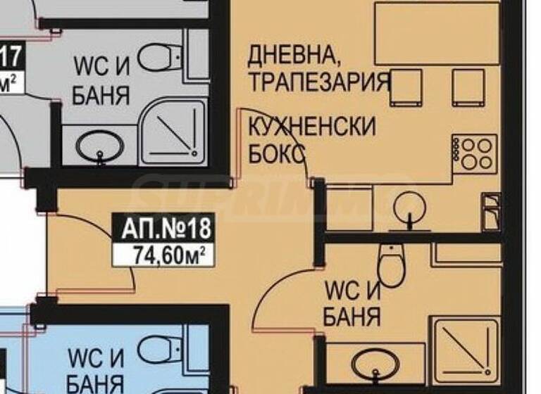 Studio zum Kauf 111.900 € 2 Zimmer 74,6 m² Pomorie