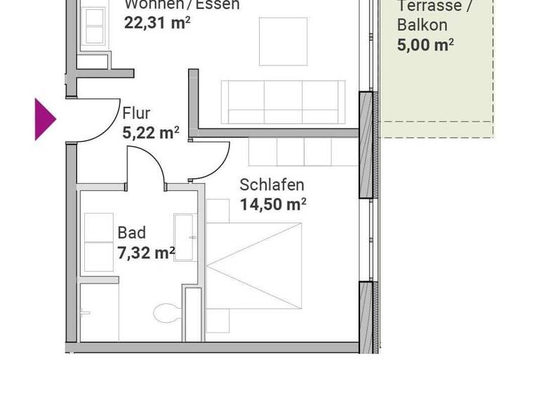 Wohnung zum Kauf provisionsfrei 350.900 € 2 Zimmer 54,4 m² 1. Geschoss Beilngries 92339