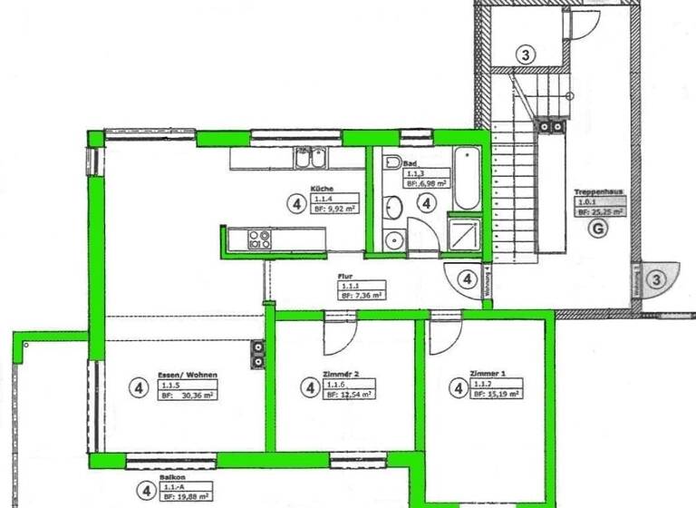 Wohnung zum Kauf 349.000 € 3 Zimmer 93,2 m² 1. Geschoss Bestensee 15741