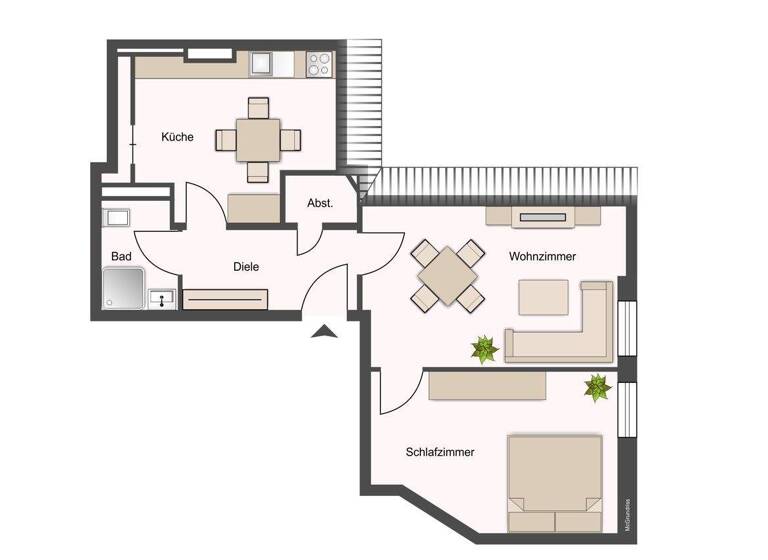 Wohnung zur Miete 490 € 57,5 m² 4. Geschoss Thumenberger Weg 19 Gärten b Wöhrd Nürnberg 90489