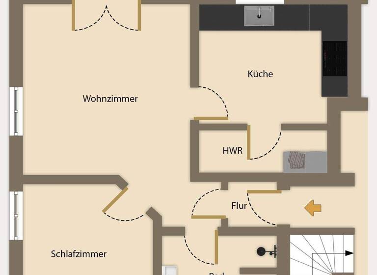 Wohnung zum Kauf provisionsfrei 229.000 € 2 Zimmer 66,4 m² 1. Geschoss Leer 26789