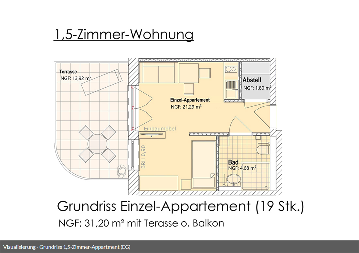 Studio zur Miete 315 € 1 Zimmer 31,5 m²<br/>Wohnfläche EG<br/>Geschoss 01.01.2025<br/>Verfügbarkeit Ebersbach Ebersbach-Neugersdorf 02730