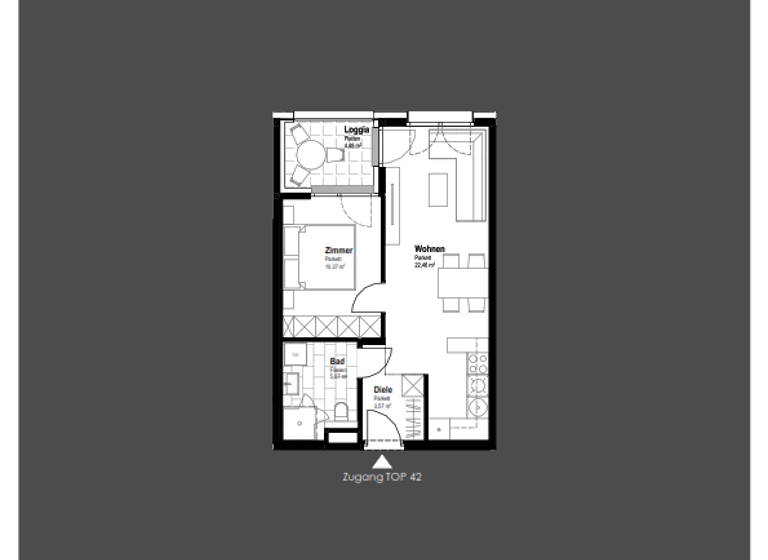 Wohnung zum Kauf 247.600 € 2 Zimmer 43,4 m² 2. Geschoss Schwechat 2320